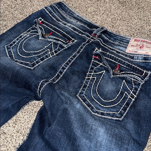True Religion Dark Blue Distressed Skinny Jeans
